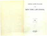 New York Law School General Alumni Catalog 1892-1916 by New York Law School