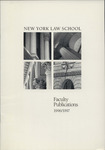 Publications of the Faculty of New York Law School 1996-1997
