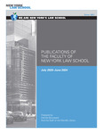 Publications of the Faculty of New York Law School 2020-2024