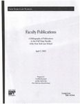 Publications of the Faculty of New York Law School (April 3, 2002) by The Mendik Library