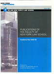 Publications of the Faculty of New York Law School 2024-2025 by Mendik Library