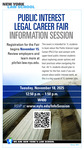 PUBLIC INTEREST LEGAL CAREER FAIR INFORMATION SESSION by New York Law School