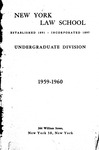 1959-1960 Undergraduate Division