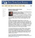 National Lawyers Guild to Honor Professor Carlin Meyer by New York Law School