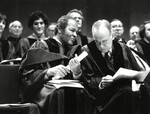 Wade H. McCree, Jr., Solicitor General of the United States (left) confers with Potter Stewart, Associate Justice of the United States Supreme Court. Both were awarded Honorary Degrees from NYLS