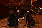 NYLS graduate Amanda Davis wit her guide dog