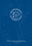 2012 Commencement Program by New York Law School