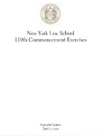 2002 Commencement Program by New York Law School