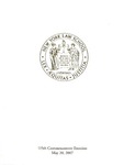 2007 Commencement Program by New York Law School