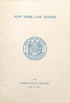 1971 Commencement Program by New York Law School