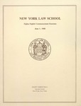 1980 Commencement Program by New York Law School