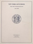 1985 Commencement Program by New York Law School