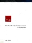 1993 Commencement Program by New York Law School