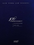 1998 Commencement Program by New York Law School