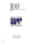 2000 Commencement Program by New York Law School