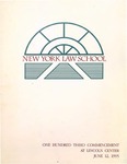 1995 Commencement Program by New York Law School