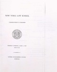 1965 Commencement Program by New York Law School