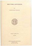 1975 Commencement Program by New York Law School