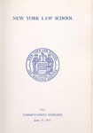 1973 Commencement Program by New York Law School