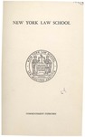 1964 Commencement Program by New York Law School