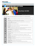 Class Notes: Fall 2024 by New York Law School