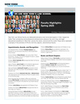 Faculty Highlights: Spring 2025 by New York Law School
