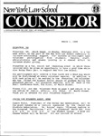 Counselor, March 1988 by New York Law School