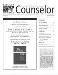 Counselor, vol. 22, no. 17, February 12, 2002 by New York Law School