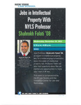 Jobs in Intellectual Property with NYLS Professor Shahrokh Falati '08