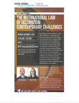 Lecture Series | The International Law of Occupation: Contemporary Challenges