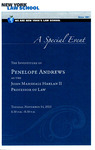 The Investiture of PENELOPE ANDREWS as the John Marshall Harlan II Professor of Law by New York Law School