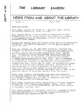 The Library Liaison, August 1984 by Mendik Library