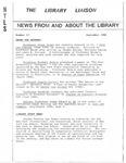 The Library Liaison, September 1984 by Mendik Library