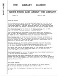 The Library Liaison, February 1984 by Mendik Library