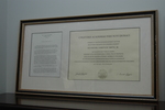 Sylvester Comstock Smith, Jr | Honorary Degree Certificate | Mendik Library Plaques, Busts, and Other Historical Items