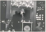 Former New York City Mayor John V. Lindsay speaking at the 1980 Law Review Dinner by New York Law School