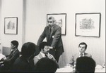 Left, standing, Bruce Llewellyn (NYLS Class of 1960); Dean of Admissions Anthony Scanlon; seated right by New York Law School