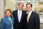 From l. to r.: Congresswoman Carolyn B. Maloney, Senator John Kerry; and NYLS Dean Anthony W. Crowell at the 2012 Sidney Shainwald Public Interest Lecture by New York Law School