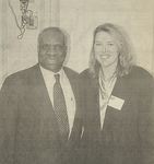 United States Supreme Court Justice Clarence Thomas, with The L Editor in Chief Susan Harper in March 2000 by New York Law School