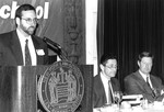 Lawrence Huntington ’64, w/Assembly Speaker Sheldon Silver & David W. Shipper ’82 at luncheon by Mendik Library