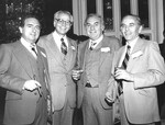 [left to right] Gene Gellman, Class of 1951; Hon. Seymour Frier, Class of 1952; Mel Gellman, Class of 1952; and Michael J. Brand, Class of 1952 by Mendik Library