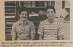 1984 newly elected editors of the Journal of International and Comparative Law by New York Law School