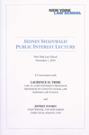 Sidney Shainwald Public Interest Lecture: A Conversation with Laurence H. Tribe and Jeffrey Toobin by New York Law School