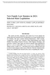 New Family Law Statutes in 2021: Selected State Legislation by NEW YORK LAW SCHOOL FAMILY LAW QUARTERLY EDITORS
