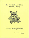 2003 Summer Reading List by Mendik Library
