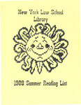 1988 Summer Reading List by Mendik Library