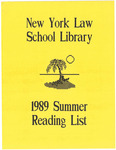 1989 Summer Reading List by Mendik Library